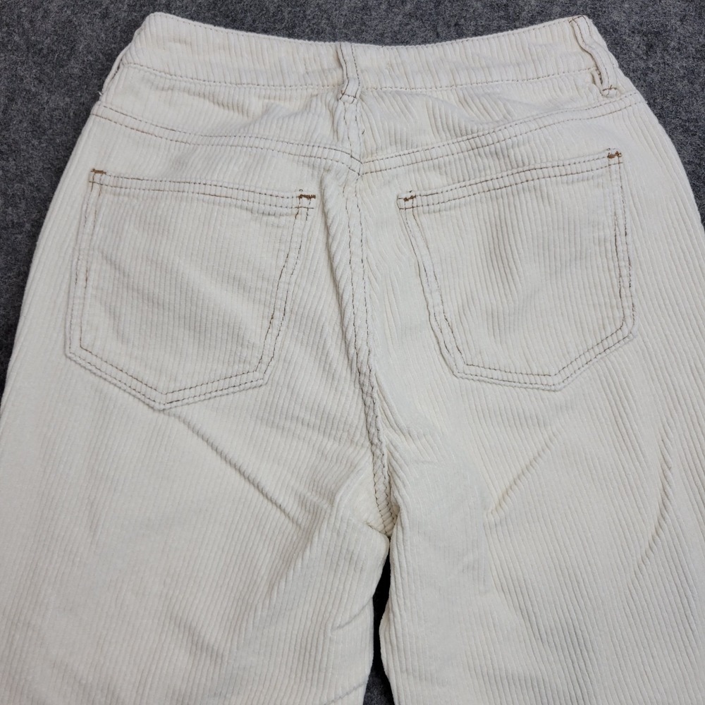 PacSun Jeans Womens 24 Ivory Mom Corduroy 5 Pocket Design Straight Leg Outdoor - Picture 6 of 14